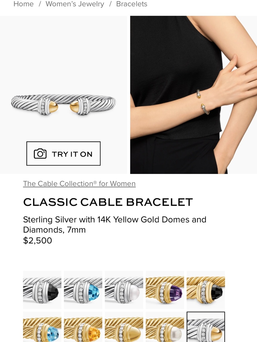 David Yurman Classic Cable Bracelet - Picture 2 of 6